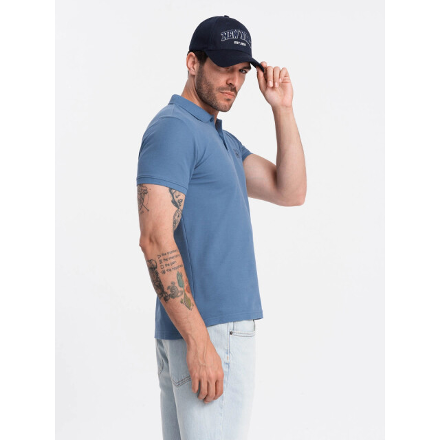 Ombre Poloshirt heren korte mouw - OM-POSB-0100-BL large