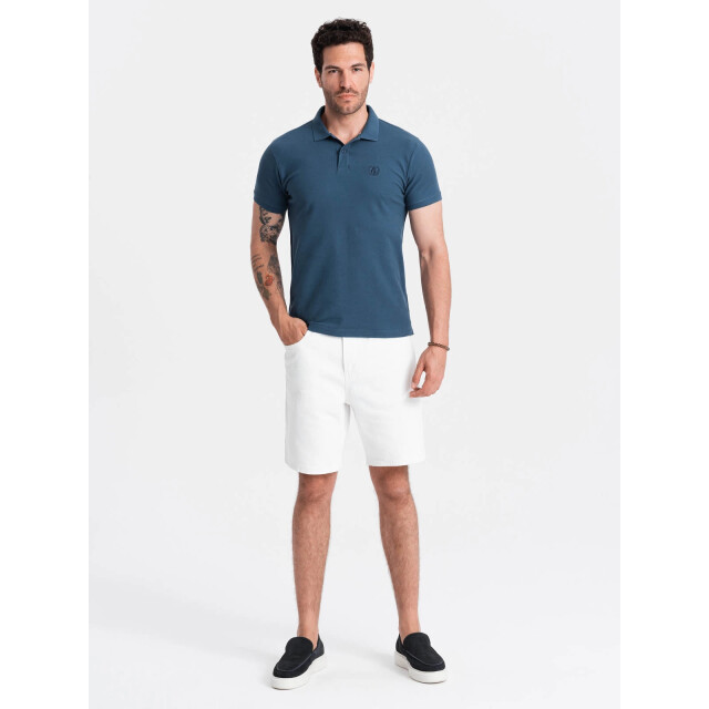 Ombre Poloshirt heren korte mouw donker OM-POSB-0100-DB large
