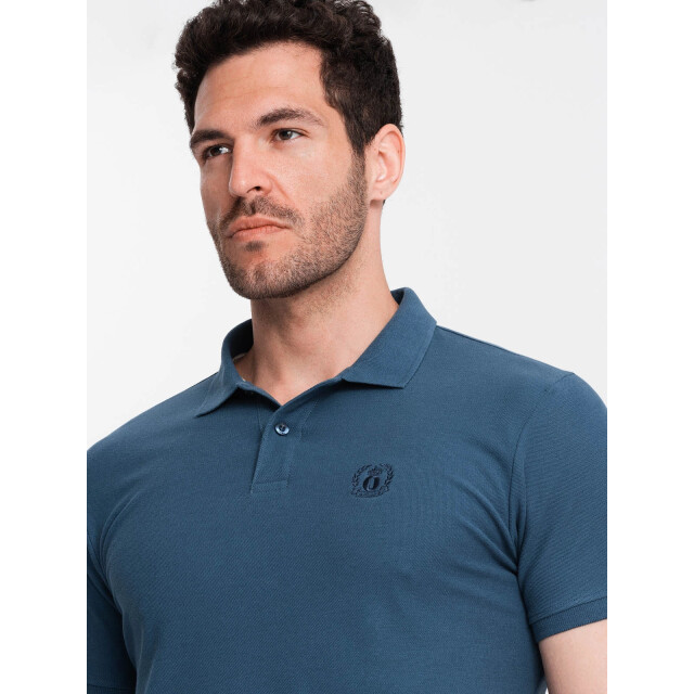 Ombre Poloshirt heren korte mouw donker OM-POSB-0100-DB large