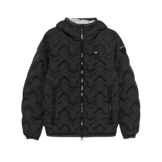 Blauer Windbreaker heren Blauer Zwart Pier Puffer Jas large