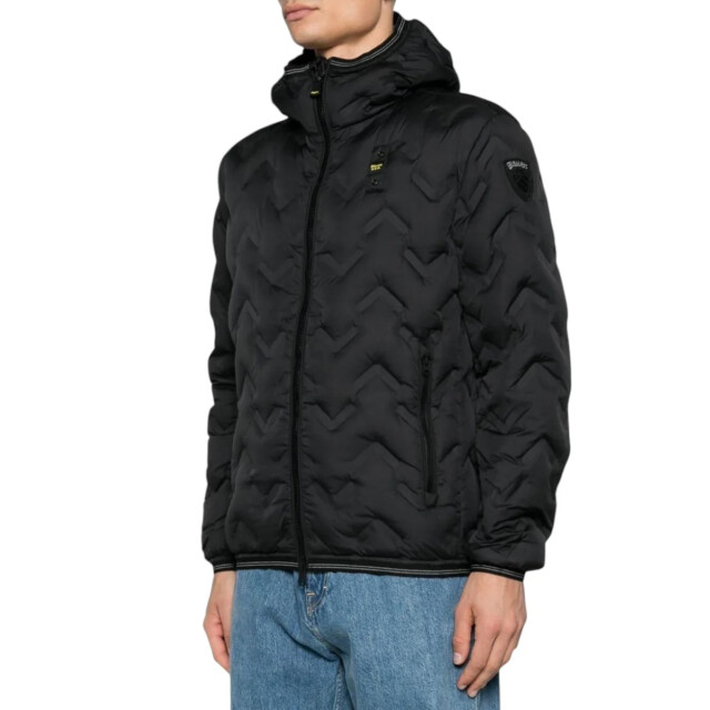 Blauer Windbreaker heren Blauer Zwart Pier Puffer Jas large