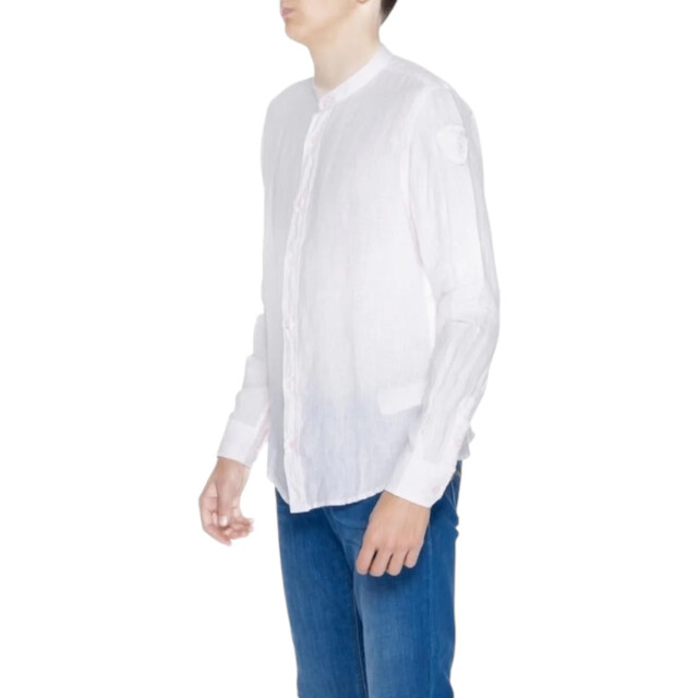 Blauer Shirt heren Blauer Roze Linnen Overhemd large