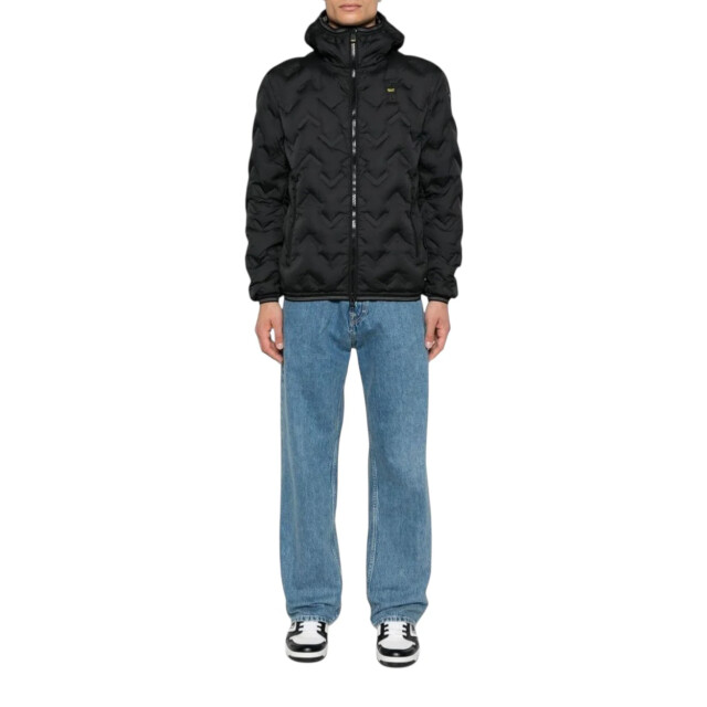 Blauer Windbreaker heren Blauer Zwart Pier Puffer Jas large