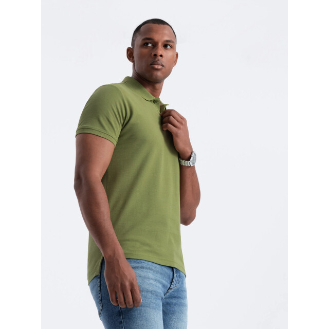 Ombre Poloshirt heren korte mouw kleur 0100-ol OM-POSB-0100-OL large