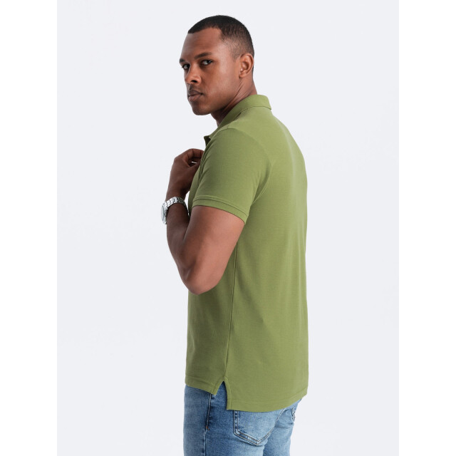 Ombre Poloshirt heren korte mouw kleur 0100-ol OM-POSB-0100-OL large