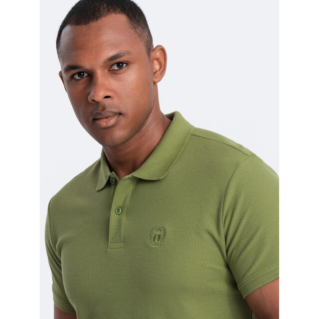 Ombre Poloshirt heren korte mouw kleur 0100-ol OM-POSB-0100-OL large