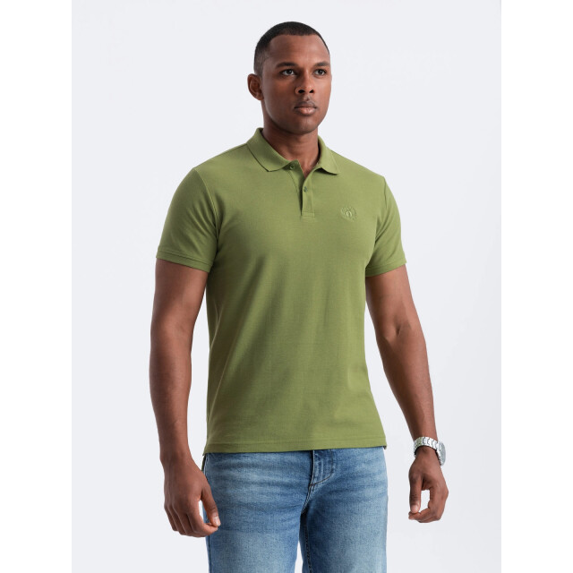 Ombre Poloshirt heren korte mouw kleur 0100-ol OM-POSB-0100-OL large