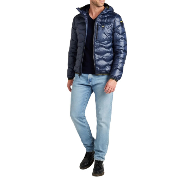 Blauer Windbreaker heren Blauer Navy Jas large