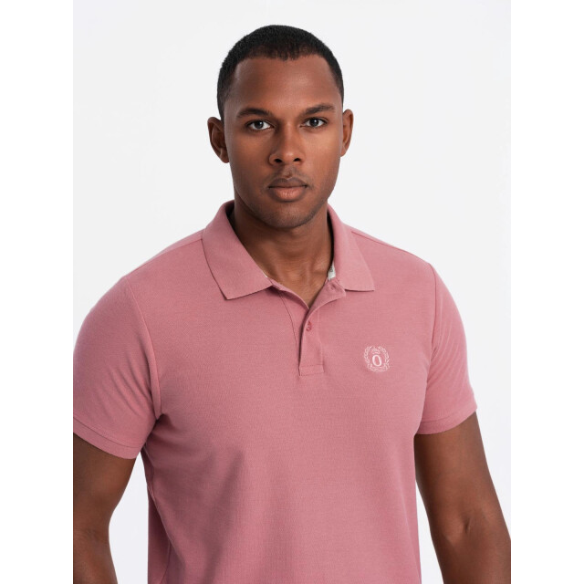 Ombre Poloshirt heren korte mouw donker 0100-dro OM-POSB-0100-DRO large