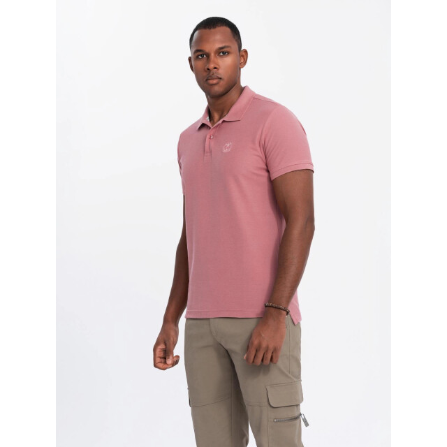 Ombre Poloshirt heren korte mouw donker 0100-dro OM-POSB-0100-DRO large