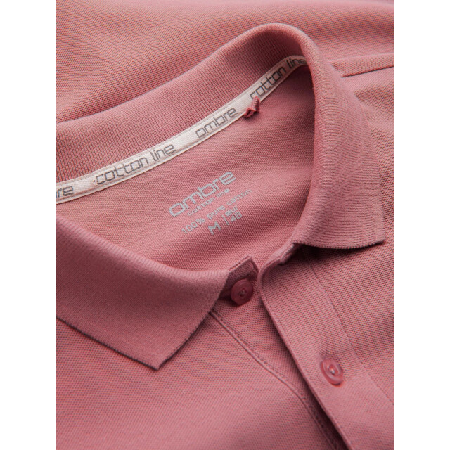 Ombre Poloshirt heren korte mouw donker 0100-dro OM-POSB-0100-DRO large