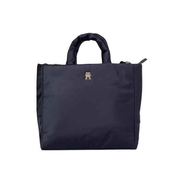 Tommy Hilfiger Elegante handtas met contrastdetails en logo Tommy Hilfiger Elegante Blauwe Handtas met Contrastdetails en Logo large