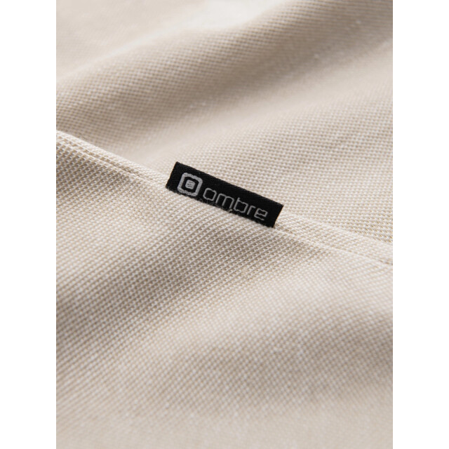 Ombre Poloshirt heren korte mouw sand melange 0109-sm OM-POSB-0109-SM large