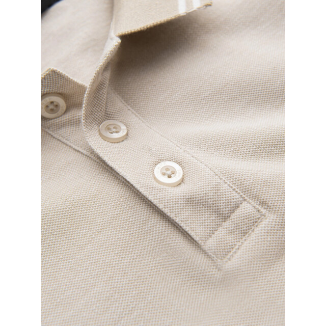 Ombre Poloshirt heren korte mouw sand melange 0109-sm OM-POSB-0109-SM large
