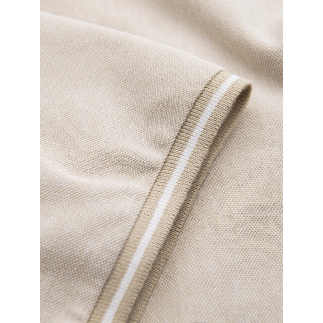 Ombre Poloshirt heren korte mouw sand melange 0109-sm OM-POSB-0109-SM large