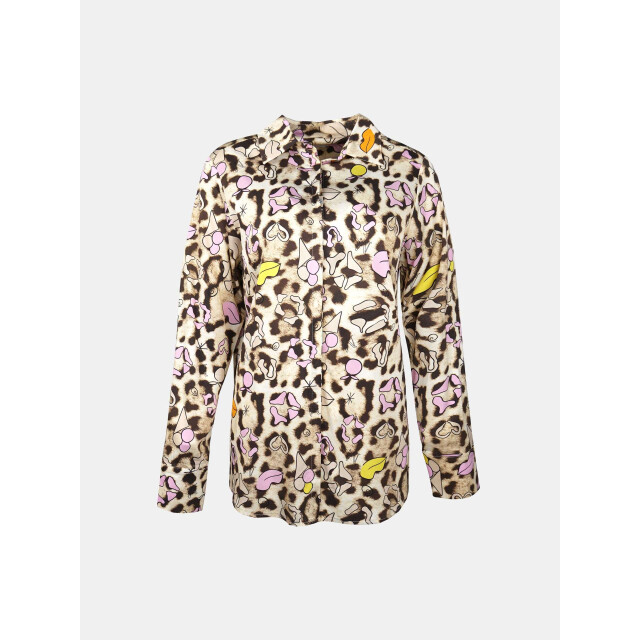 Mucho Gusto ® blouse saint denis luipaard geel roze MUCHO GUSTO® Blouse Saint Denis Luipaard Geel Roze large