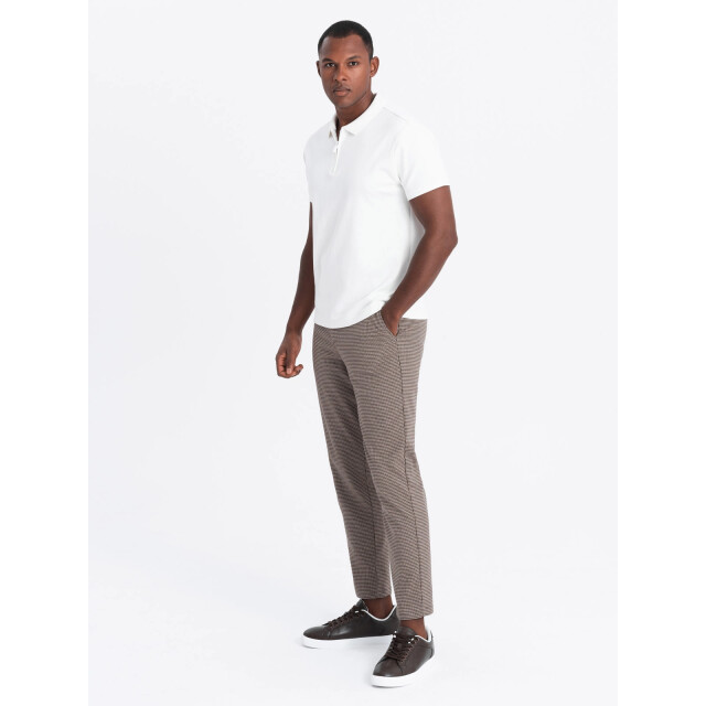 Ombre Poloshirt heren korte mouw met rits - 0132w OM-POSS-0132W large