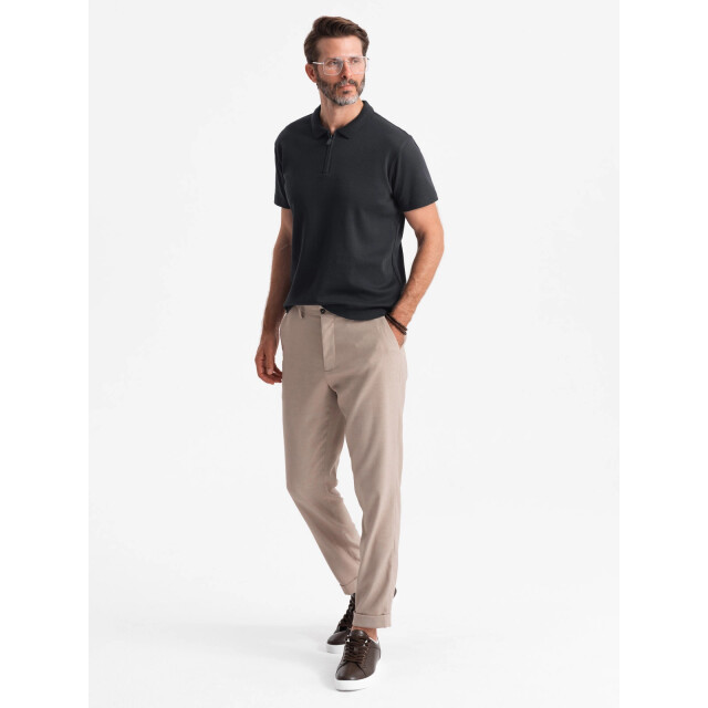 Ombre Poloshirt heren korte mouw met rits - 0132z OM-POSS-0132Z large