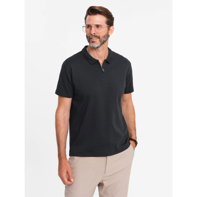 Ombre Poloshirt heren korte mouw met rits - 0132z OM-POSS-0132Z large
