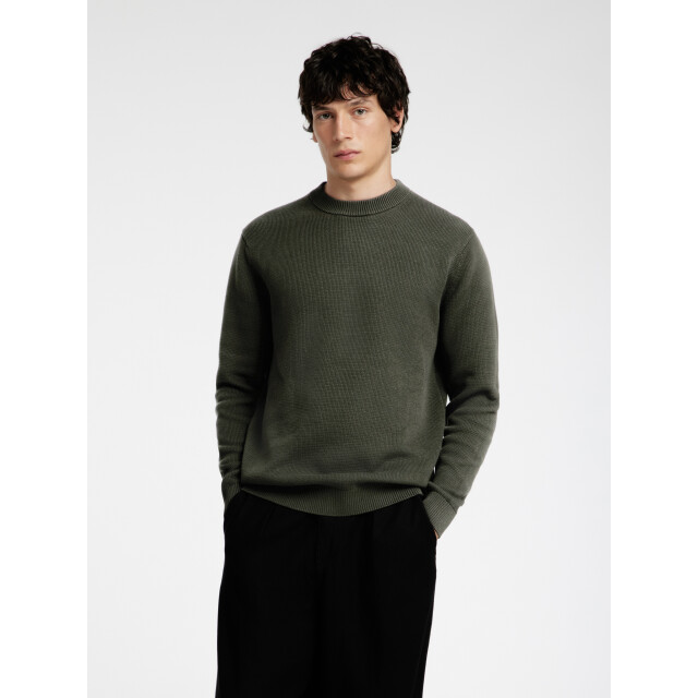 Selected Slhdane ls knit structure crew neck 16092599 large