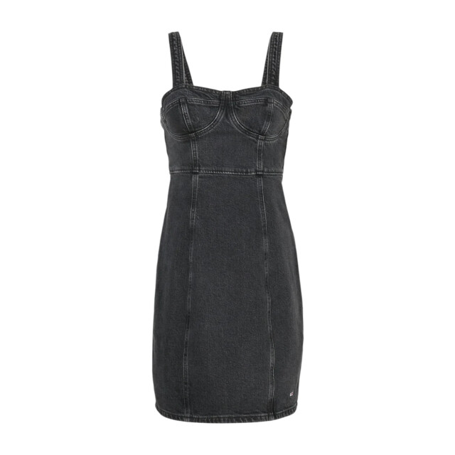 Tommy Hilfiger Bustier denim jurk Tommy Hilfiger Jeans Bustier Zwart Denim Jurk large