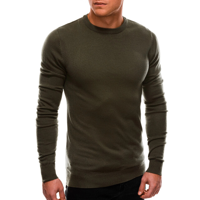 Edoti Sweater heren basic italian olive ed0100dg ED0100DG large