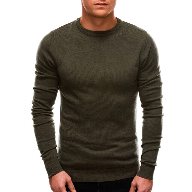 Edoti Sweater heren basic italian olive ed0100dg ED0100DG large