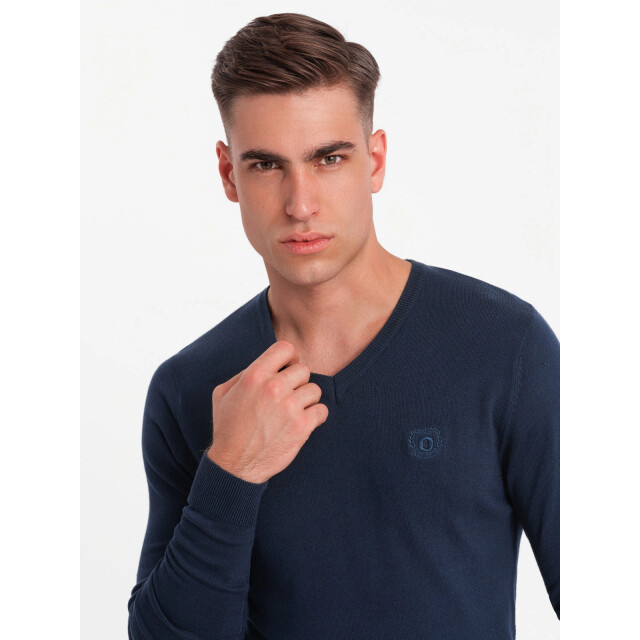 Ombre Heren v-hals sweater ribgebreide boorden - bs-0107nv BS-0107NV large