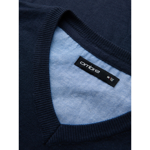 Ombre Heren v-hals sweater ribgebreide boorden - bs-0107nv BS-0107NV large