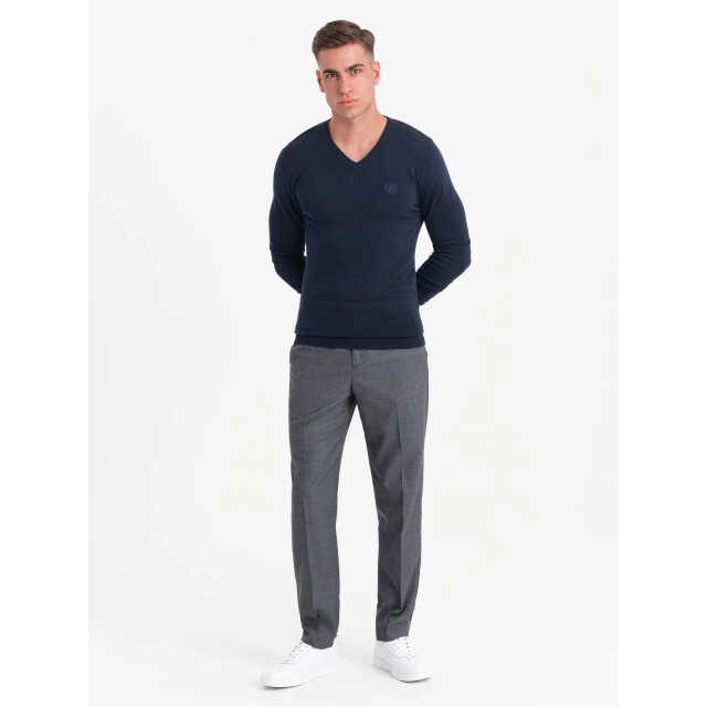 Ombre Heren v-hals sweater ribgebreide boorden - bs-0107nv BS-0107NV large