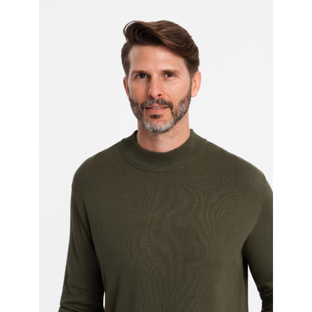 Ombre Heren v-hals sweater half turtleneck olijf tn-0100go TN-0100GO large