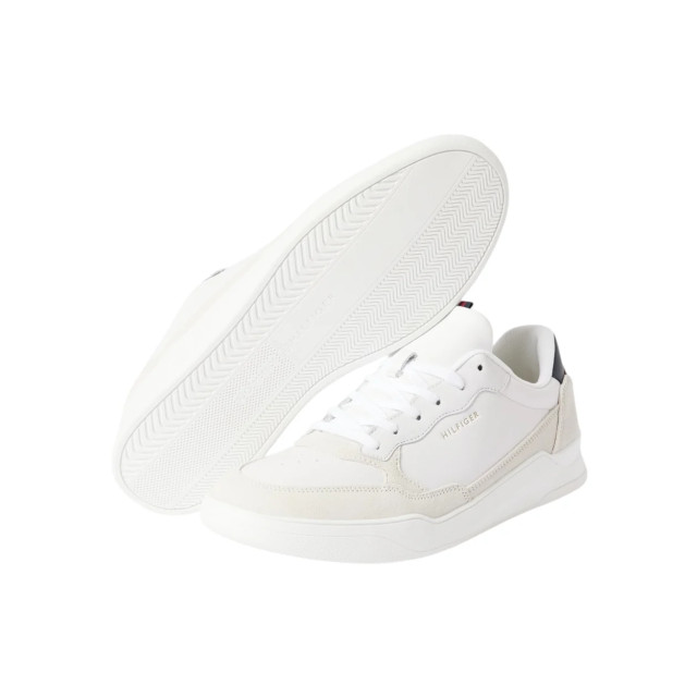 Tommy Hilfiger Eco-conscious te sneakers met logoaccent Tommy Hilfiger Eco-Conscious witte sneakers met logoaccent large