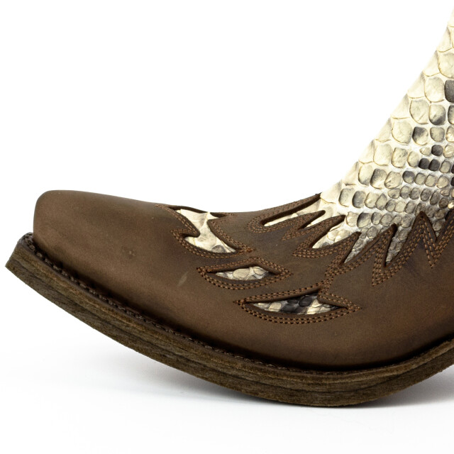 Mayura Boots Cowboy laarzen 12-crazy old sadale/ natural 12-CRAZY OLD SADALE/PYTHON NATURAL large