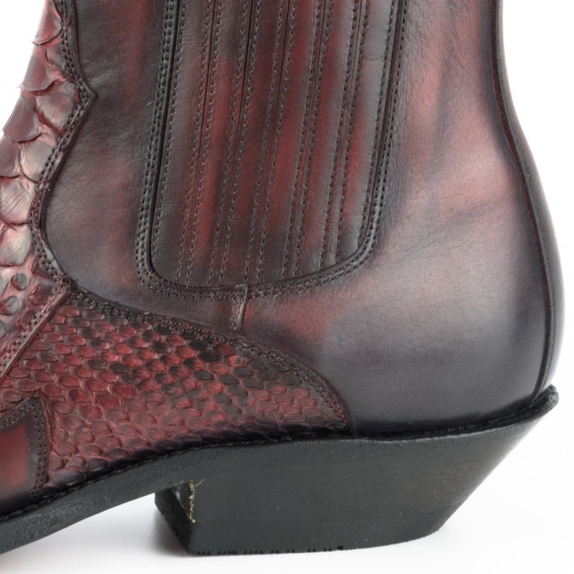 Mayura Boots Cowboy laarzen rock-2500-vacuno / rojo-negro ROCK-2500-VACUNO / PYTHON ROJO-NEGRO large