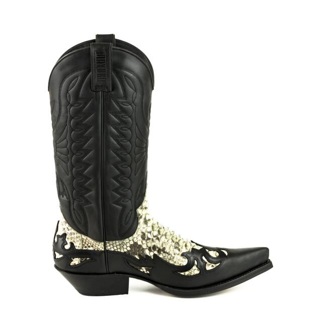 Mayura Boots Cowboy laarzen 1935-c-mex-crazy old negro/ blanco 1935-C-MEX-CRAZY OLD NEGRO/PYTHON BLANCO large