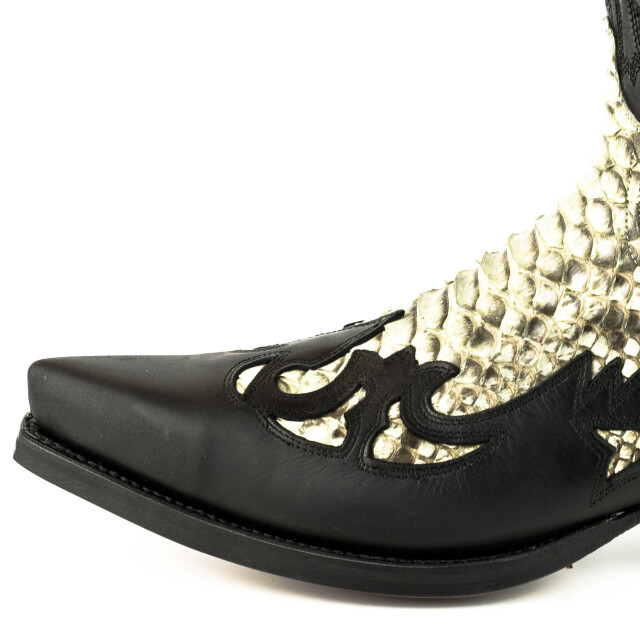 Mayura Boots Cowboy laarzen 1935-c-mex-crazy old negro/ blanco 1935-C-MEX-CRAZY OLD NEGRO/PYTHON BLANCO large