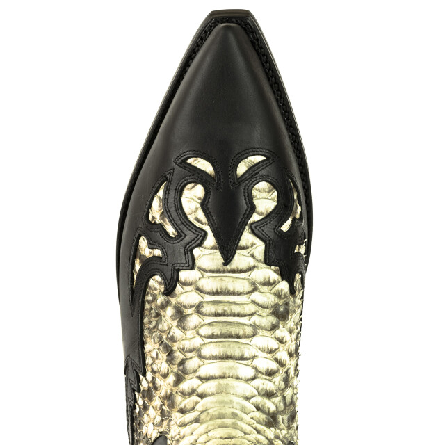 Mayura Boots Cowboy laarzen 1935-c-mex-crazy old negro/ blanco 1935-C-MEX-CRAZY OLD NEGRO/PYTHON BLANCO large
