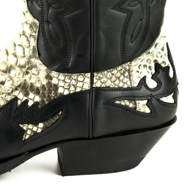Mayura Boots Cowboy laarzen 1935-c-mex-crazy old negro/ blanco 1935-C-MEX-CRAZY OLD NEGRO/PYTHON BLANCO large