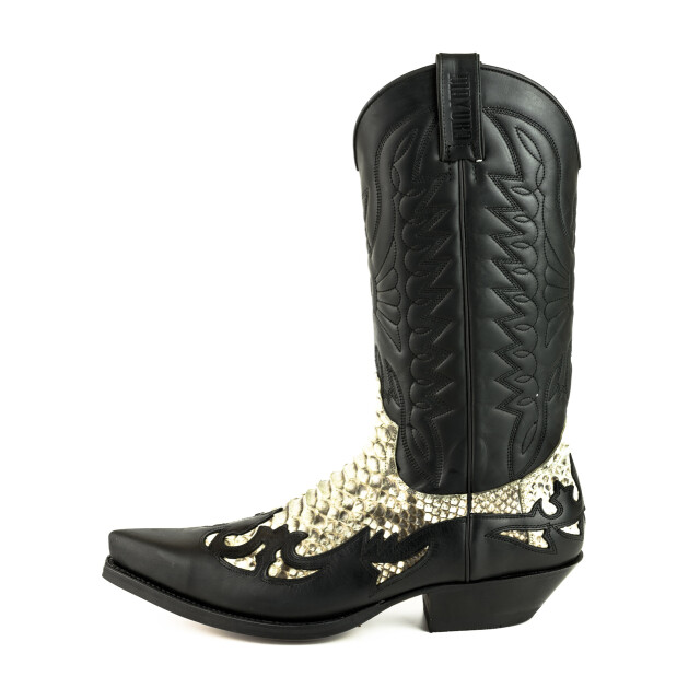 Mayura Boots Cowboy laarzen 1935-c-mex-crazy old negro/ blanco 1935-C-MEX-CRAZY OLD NEGRO/PYTHON BLANCO large