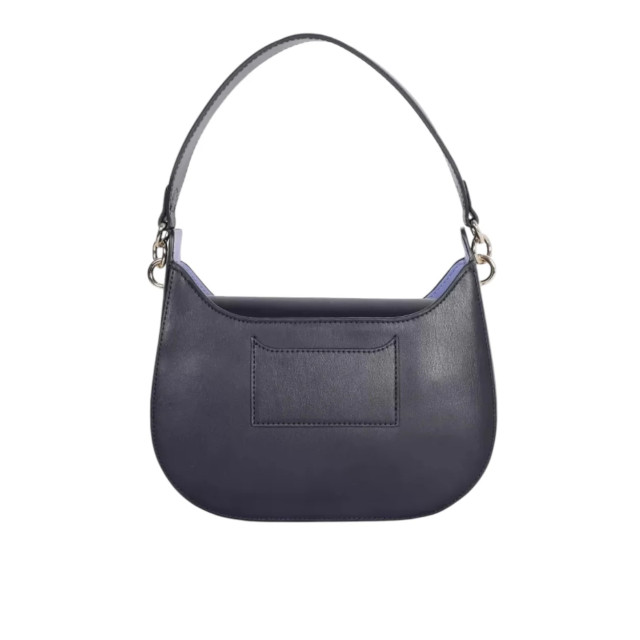 Tommy Hilfiger Elegante magnetische handtas met contrasterende accenten Tommy Hilfiger Blauw Hobo Magnetische Handtas large