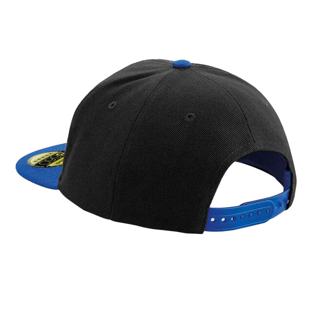 Beechfield Flat peak snapback cap UTFK3088_blackbrightroyal large