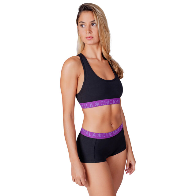 Muchachomalo Dames 2-pack boxershorts effen SOLID1215-51 large