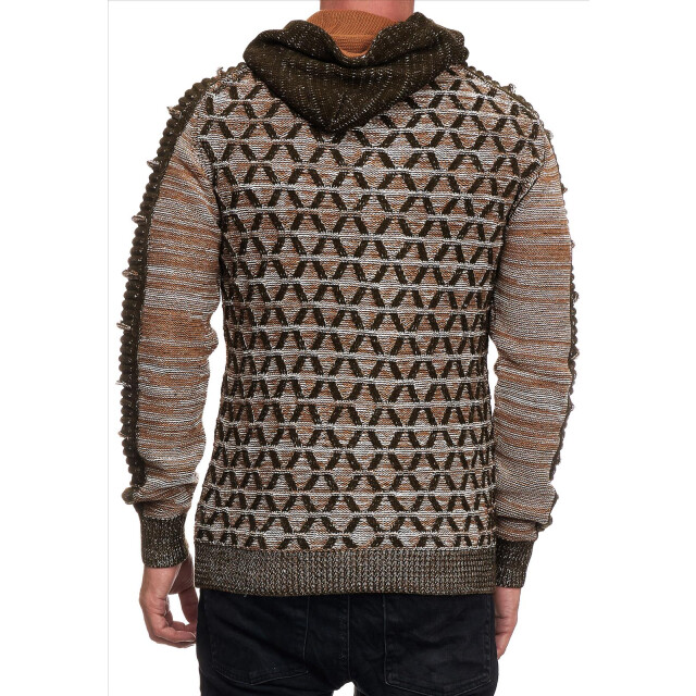 Rusty Neal heren trui camel hoodie 13362 9512-R-13362 large