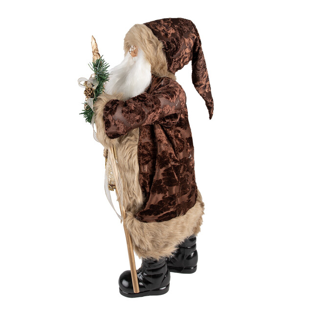 Clayre & Eef Clayre & eef beeld kerstman 63 cm textiel op kunststof kerstfiguren 2709879 large