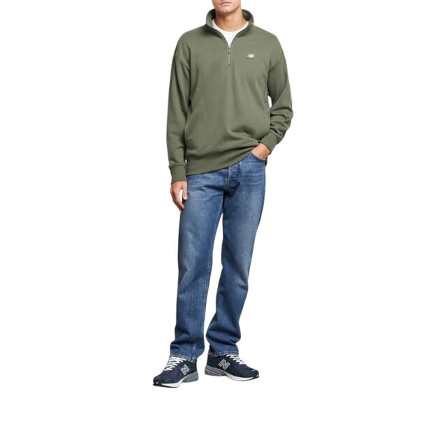 New Balance New Balance Groen Athletics Terry 1/4 Zip Trui Sweaters Groen New Balance Groen Athletics Terry 1/4 Zip Trui large