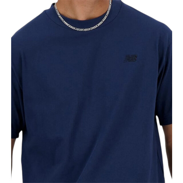 New Balance New Balance Blauw Athletics Katoenen T-Shirt T-Shirts Blauw New Balance Blauw Athletics Katoenen T-Shirt large
