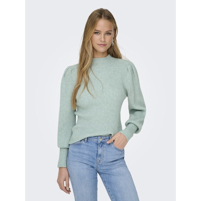 Only onlkatia l/s highneck pullover knt 15232494 gray mist 06712.940.0106 large