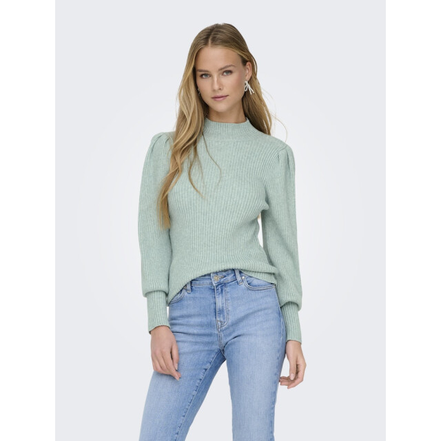 Only onlkatia l/s highneck pullover knt 15232494 gray mist 06712.940.0106 large