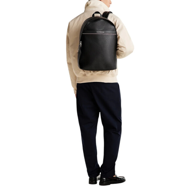 Tommy Hilfiger Signature rugzak met bol-design Tommy Hilfiger Zwart Signature Rugzak Met Bol-design large