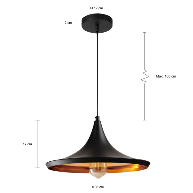QUVIO Hanglamp rond quv5069l-black 1395227 large